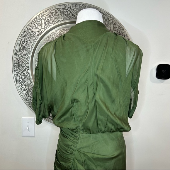 Catherine Malandrino olive green dress - Size 8 - Picture 5 of 13